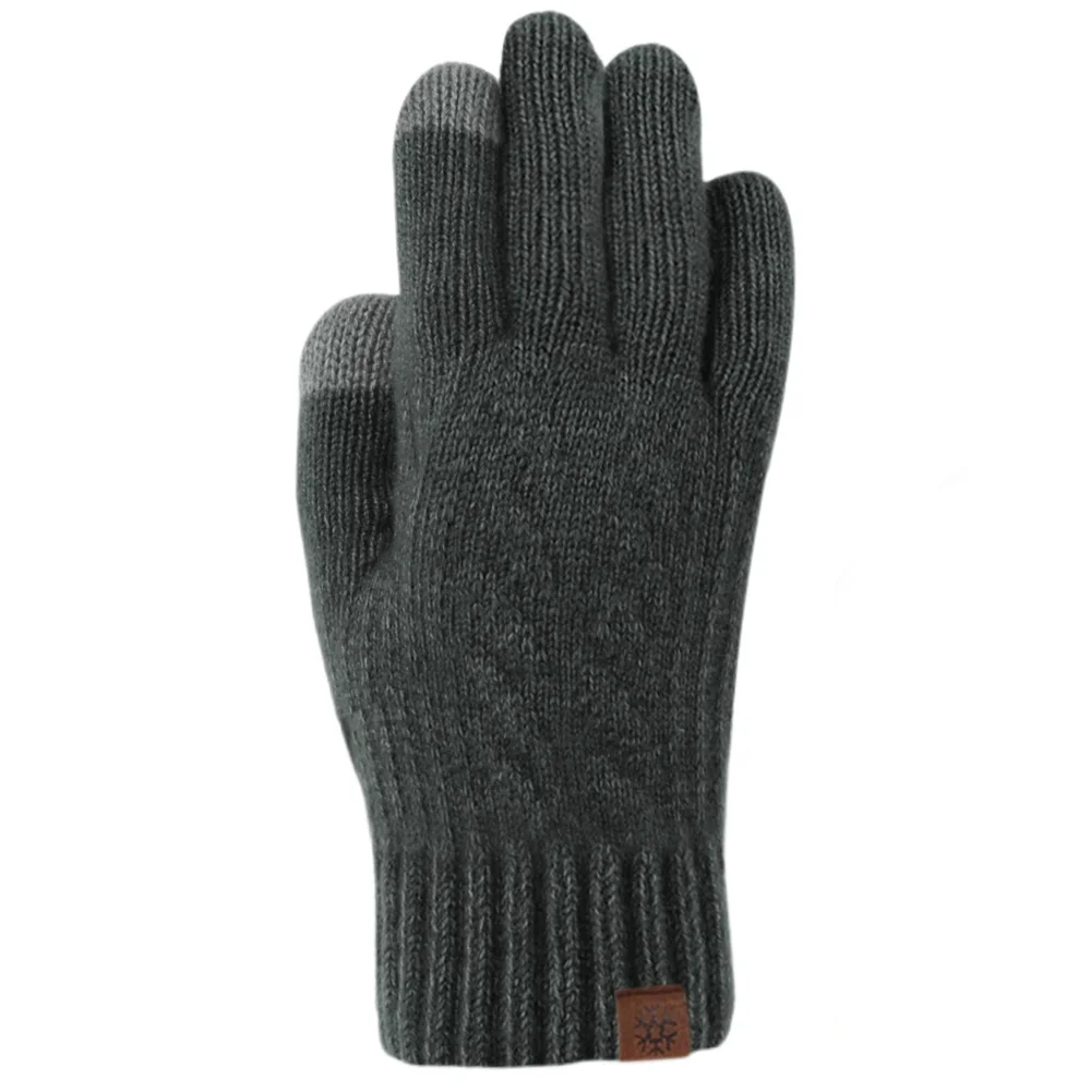 Insulated Touchscreen Plush Sherpa Lined Knit Gloves Winter Outdoor Men Women